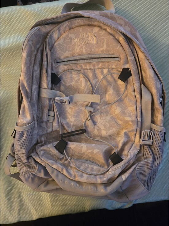 The North Face Handbags - The North Face Isabella Women's Backpack Floral Pattern Gray